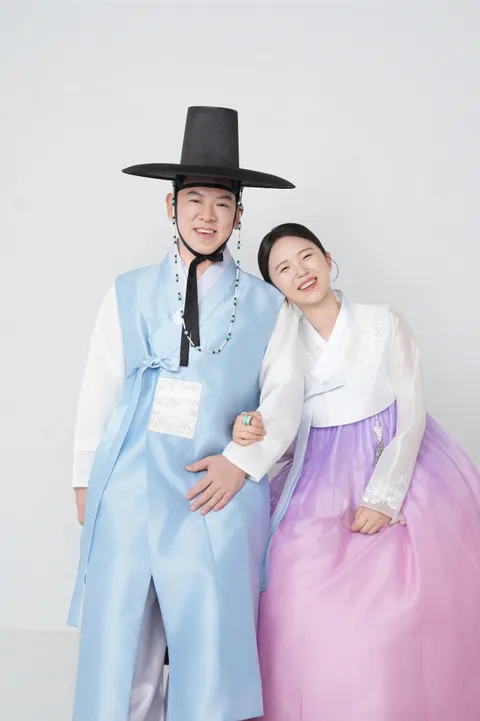 신랑과 신부의 혼례 사진 1